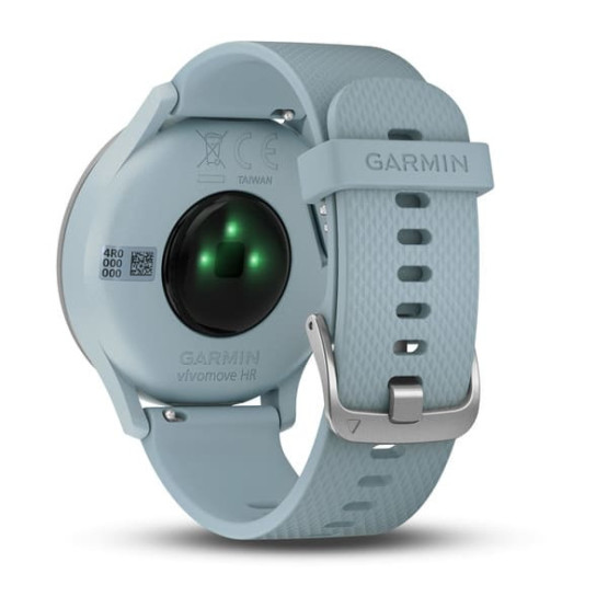 Гибридные часы Garmin vivomove HR Sport, серебристый с силиконовым ремешком Sea Foam Гибридные часы Garmin vivomove HR Sport, серебристый с силиконовым ремешком Sea Foam