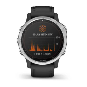 Часы Garmin Fenix 6S Solar Silver with black band