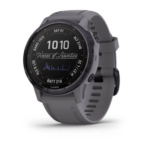 Часы Garmin Fenix 6S Pro Solar Edition Amethyst Steel with Shale Gray Band