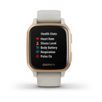 Смарт часы Garmin Venu Sq Music Rose Gold Aluminum Bezel with Light Sand Case