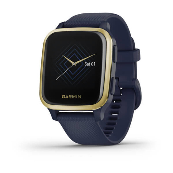 Смарт часы Garmin Venu Sq Music Light Gold Aluminum Bezel with Case Navy