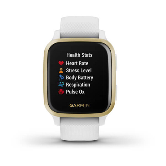 Смарт часы Garmin Venu Sq Light Gold Aluminum Bezel with White Case