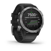 Годинник Garmin Fenix 6 Solar Silver with black band