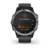 Годинник Garmin Fenix 6 Solar Silver with black band