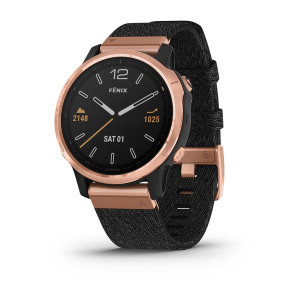 Часы Garmin Fenix 6S Sapphire Rose Gold-tone with Heathered Black Nylon Band