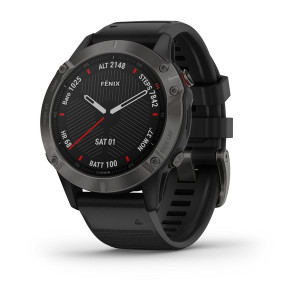 Часы Garmin Fenix 6 Sapphire Carbon Gray DLC with Black Band