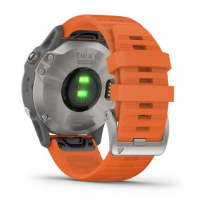 Часы Garmin Fenix 6 Sapphire Titanium with Ember Orange Band