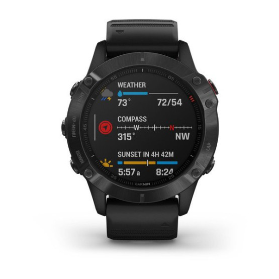 Годинник Garmin Fenix 6 Pro Black with Black Band Годинник Garmin Fenix 6 Pro Black with Black Band