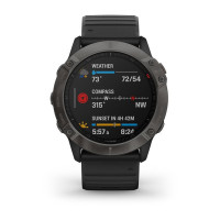 Часы Garmin Fenix 6X Sapphire Carbon Gray DLC with Black Band