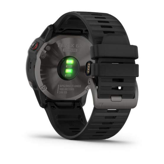 Годинник Garmin Fenix 6X Sapphire Carbon Gray DLC with Black Band