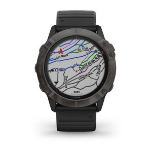 Часы Garmin Fenix 6X Pro Solar Titanium Carbon Gray DLC with Black Band