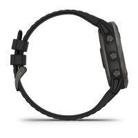 Годинник Garmin Fenix 6X Pro Solar Titanium Carbon Gray DLC with Black Band
