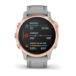 Часы Garmin Fenix 6S Sapphire Rose Gold-tone with Powder Gray Band