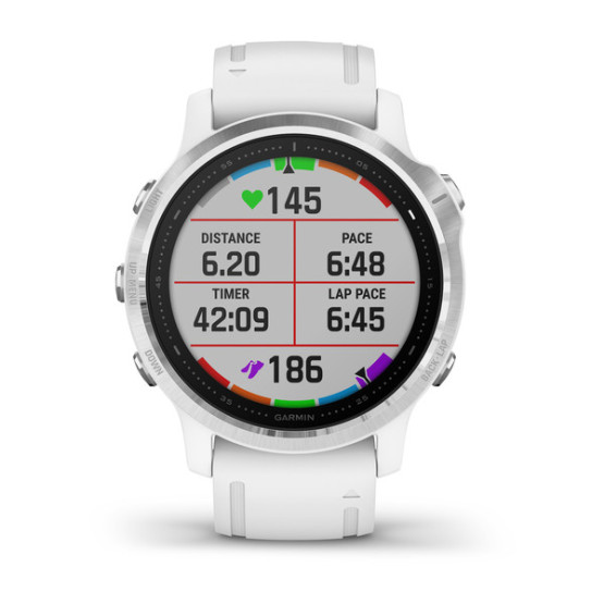 Годинник Garmin Fenix 6S Silver with White Band