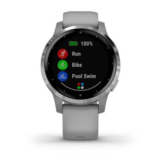 Часы Garmin vivoactive 4S Powder Gray/Silver Часы Garmin vivoactive 4S Powder Gray/Silver