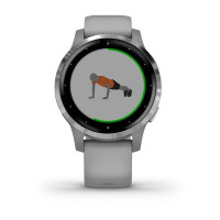 Часы Garmin vivoactive 4S Powder Gray/Silver 