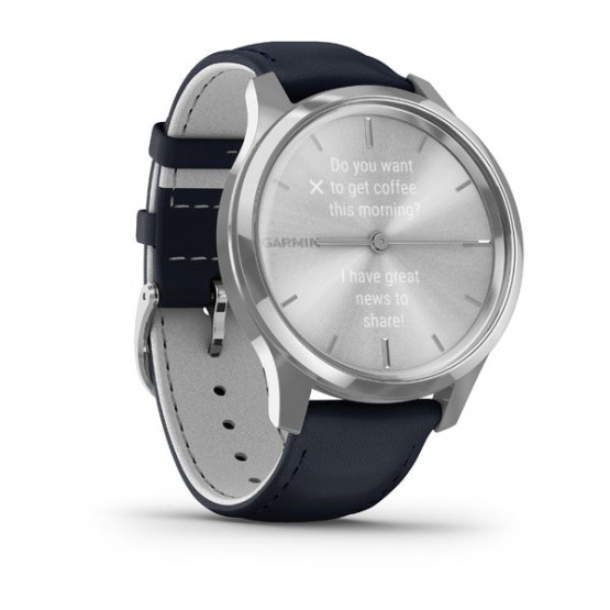 Годинник Garmin vivomove Luxe Silver-Blue Leather Годинник Garmin vivomove Luxe Silver-Blue Leather