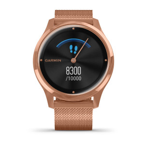 Часы Garmin vivomove Luxe Rose Gold-Black Milanese