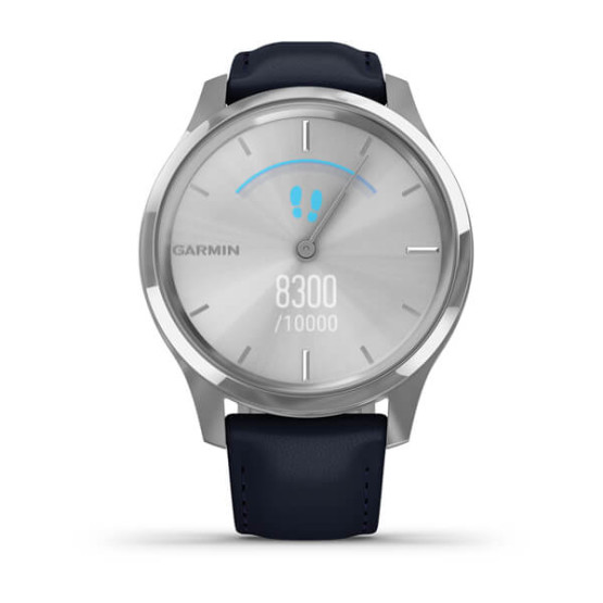 Годинник Garmin vivomove Luxe Silver-Blue Leather Годинник Garmin vivomove Luxe Silver-Blue Leather
