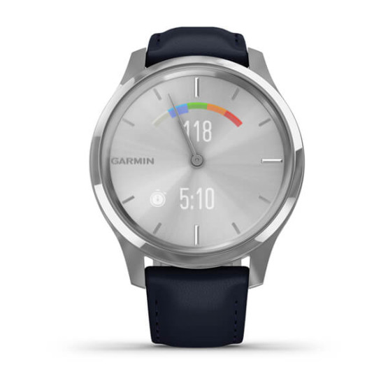 Годинник Garmin vivomove Luxe Silver-Blue Leather Годинник Garmin vivomove Luxe Silver-Blue Leather