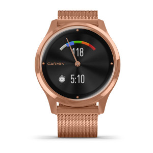 Часы Garmin vivomove Luxe Rose Gold-Black Milanese