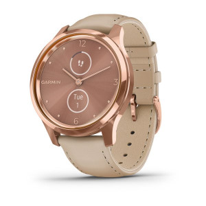 Часы Garmin vivomove Luxe Rose Gold-Beige Leather