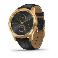 Часы Garmin vivomove Luxe Pure Gold-Black Leather