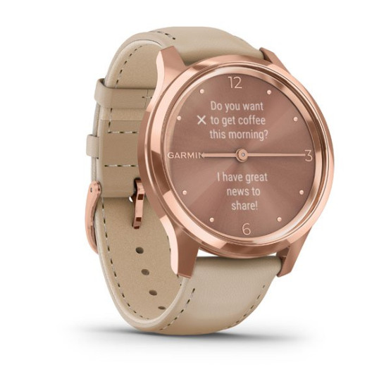 Годинник Garmin vivomove Luxe Rose Gold-Beige Leather Годинник Garmin vivomove Luxe Rose Gold-Beige Leather