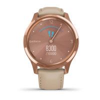 Годинник Garmin vivomove Luxe Rose Gold-Beige Leather