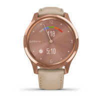 Годинник Garmin vivomove Luxe Rose Gold-Beige Leather