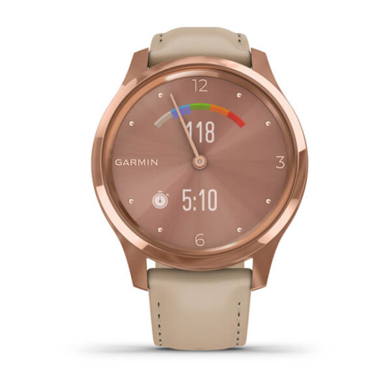 Годинник Garmin vivomove Luxe Rose Gold-Beige Leather Годинник Garmin vivomove Luxe Rose Gold-Beige Leather