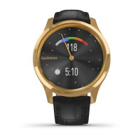 Часы Garmin vivomove Luxe Pure Gold-Black Leather