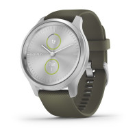 Часы Garmin vivomove Style Silver-Moss Green Silicone