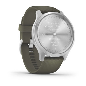 Часы Garmin vivomove Style Silver-Moss Green Silicone