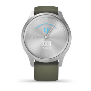 Часы Garmin vivomove Style Silver-Moss Green Silicone