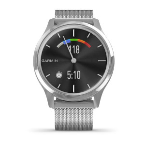 Часы Garmin vivomove Luxe Premium Silver-Black Milanese