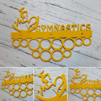 Медальница "КТМ" GYMNASTICS №3 Гімнастика Сталева  жовтий 