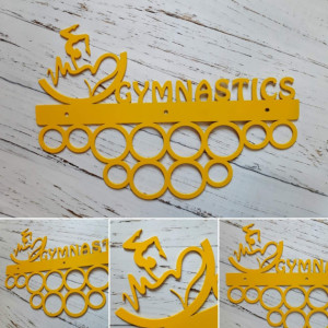 Медальница "КТМ" GYMNASTICS №3 Гімнастика Сталева  жовтий 