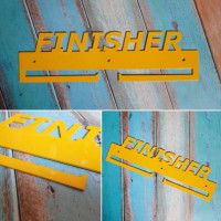 Медальница "КТМ" FINISHER №1  mini  Стальная  желтый 