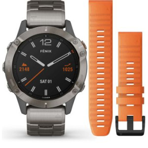 Часы Garmin Fenix 6 Sapphire Titanium with Vented Titanium Bracelet