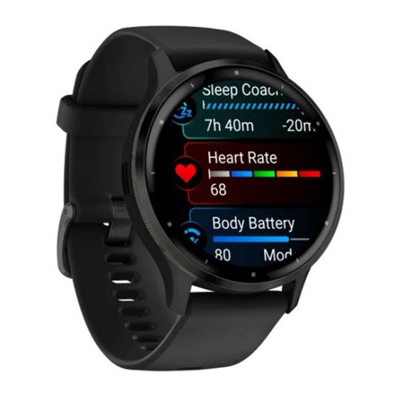 Смарт-годинник Garmin Venu 3 Slate Stainless Steel Bezel with Black Case and Silicone Band