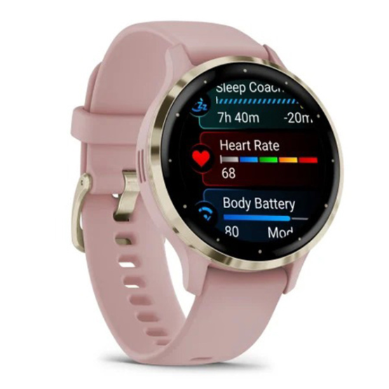 Смарт-годинник Garmin Venu 3S Soft Gold Stainless Steel Bezel with Dust Rose Case and Silicone Band