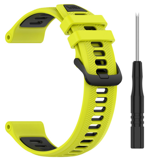 Ремешок для Garmin Forerunner 965 22mm чёрный белый жёлтый красный копия