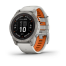 Смарт-часы Garmin Fenix 7 Pro – Sapphire Solar Edition Titanium with Fog Gray/Ember Orange Band