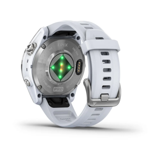 Смарт-часы Garmin epix Pro (Gen 2) – Standard Edition | 42 mm Silver with Whitestone Band
