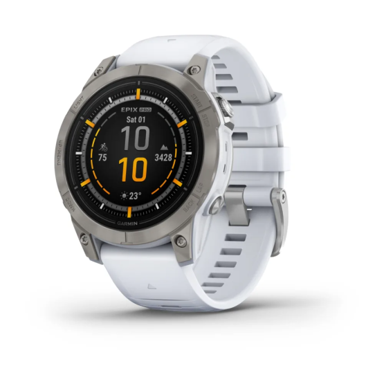 Смарт-часы Garmin epix Pro (Gen 2) – Sapphire Edition | 47 мм Titanium with Whitestone Band