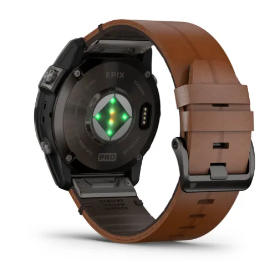 Смарт-часы Garmin epix Pro (Gen 2) – Sapphire Edition | 51 mm Carbon Grey DLC Titanium with Chestnut Leather Band Смарт-часы Garmin epix Pro (Gen 2) – Sapphire Edition | 51 mm Carbon Grey DLC Titanium with Chestnut Leather Band