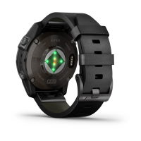 Смарт-годинник Epix Pro Gen 2 Sapphire Edition 47 мм корпус титановий сірий карбон DLC з чорним шкіряним ремінцем