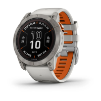 Смарт-годинник Garmin Fenix 7X Pro – Sapphire Solar Edition Titanium with Fog Gray/Ember Orange Band