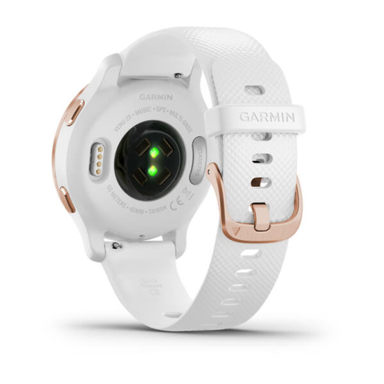 Garmin Venu 2S Rose Gold Bezel with White Case and Silicone Band